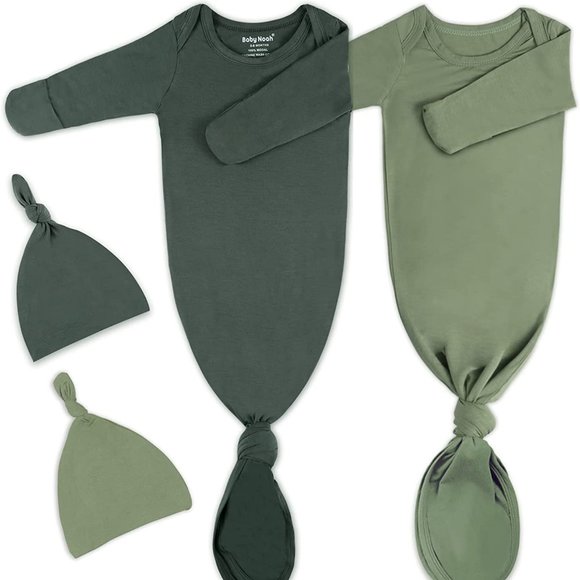 Baby Noah Pajamas Baby Noah Set Of 2 Knotted Gown Infant Sleeper